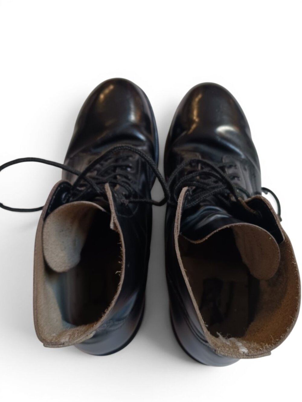 Vintage 90's  Military Issue Black Leather Boots 8.5E  Oil Resistant Rubber Sole - Picture 13 of 16
